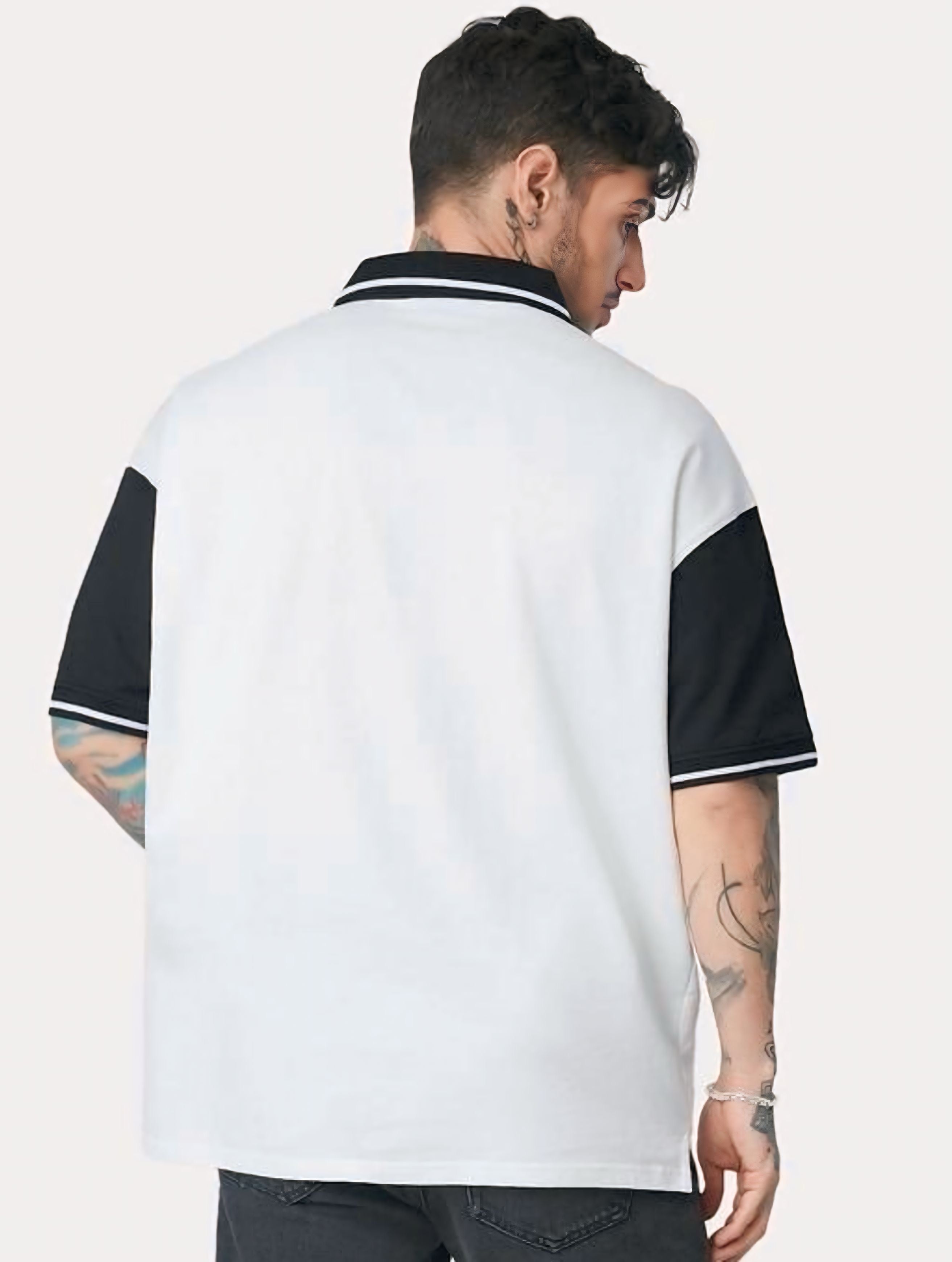 Oversized polo T-shirt ￼