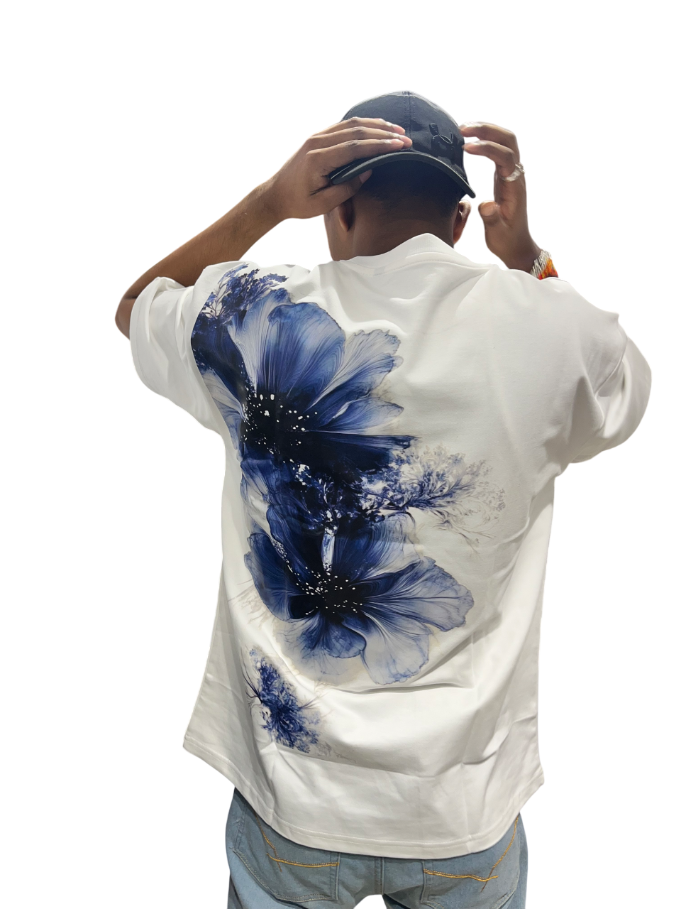 Hibiscus printed premium oversize unisex Tee ￼