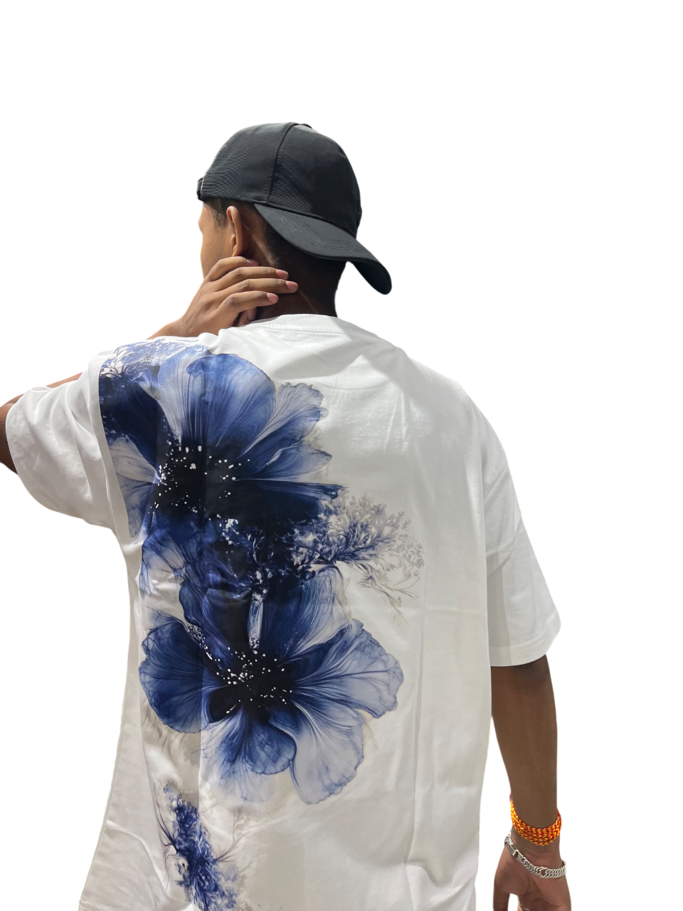 Hibiscus printed premium oversize unisex Tee ￼